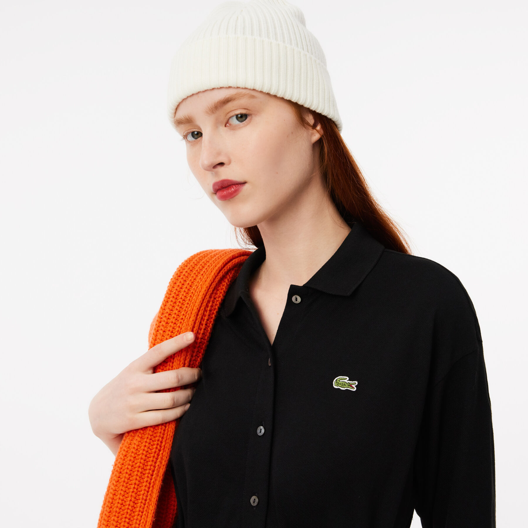 3/4 Sleeve Cotton Pique Polo Dress