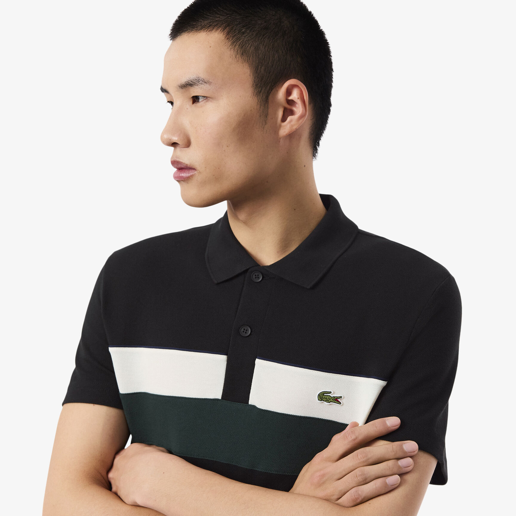 Regular Fit Colour-Block Petit Pique Polo Shirt