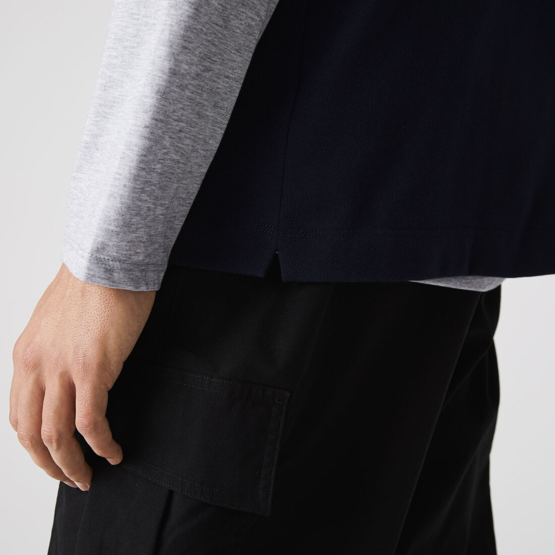 Men’s Lacoste Classic Fit Striped Accents Cotton Piqué Polo Shirt Men’s Lacoste Classic Fit Striped Accents Cotton Piqué Polo Shirt