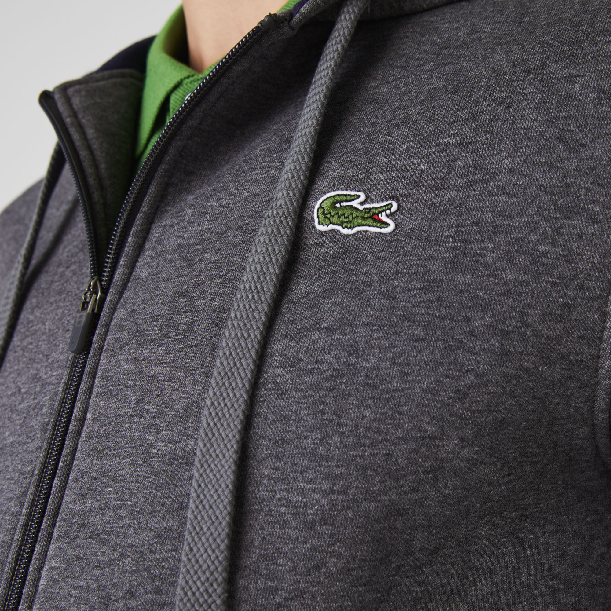 Men's Lacoste SPORT Tennis hooded zippered sweatshirt in fleece Men's Lacoste SPORT Tennis hooded zippered sweatshirt in fleece