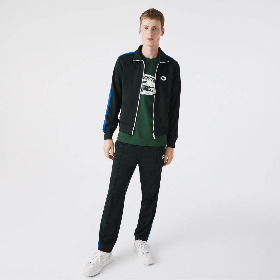 Men's Lacoste Regular Fit High Neck Piqué Zip Sweatshirt Men's Lacoste Regular Fit High Neck Piqué Zip Sweatshirt