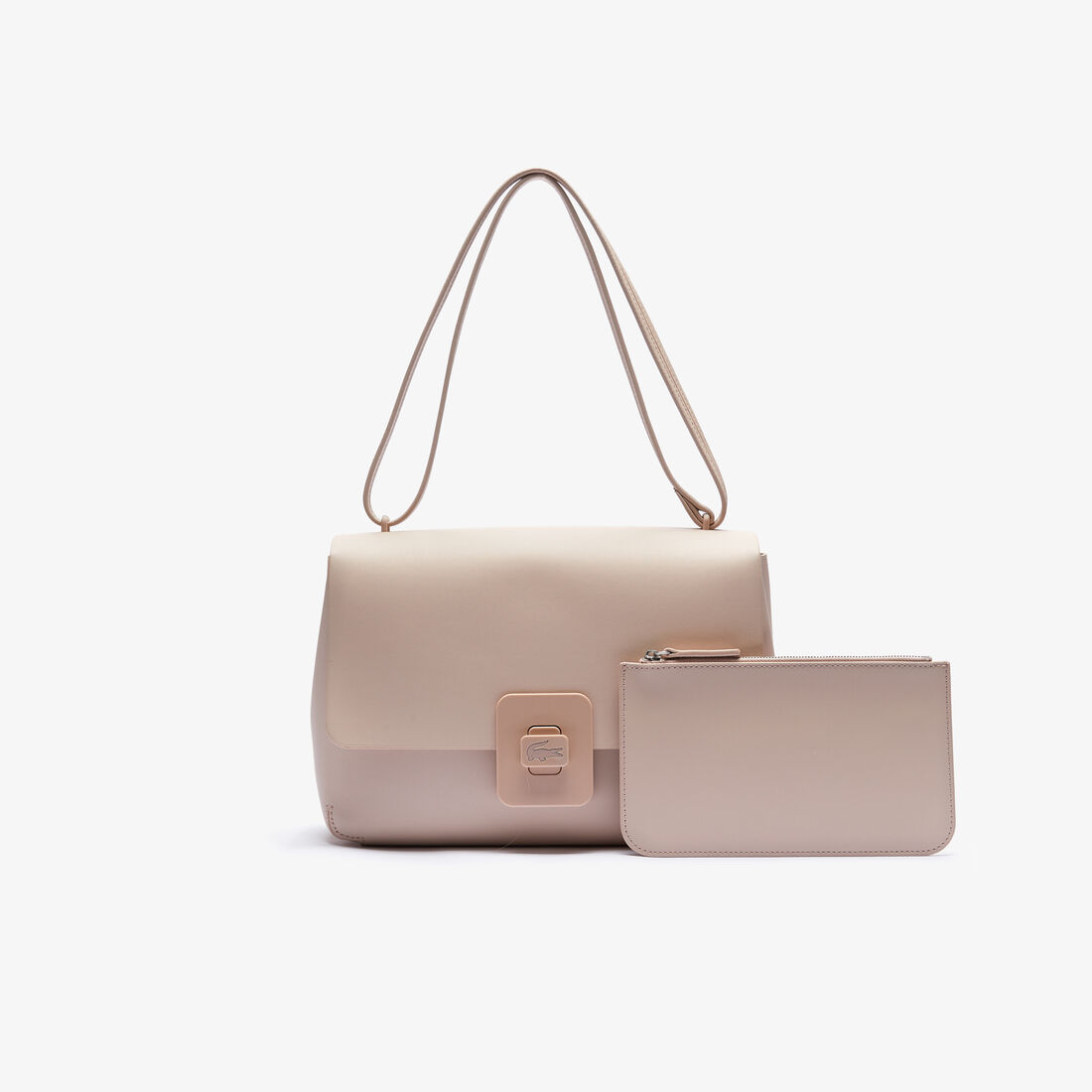 حقيبة كتف جلد كبيرة مع إبزيم التمساح مجموعة Croco Turn للنساء حقيبة كتف جلد كبيرة مع إبزيم التمساح مجموعة Croco Turn للنساء