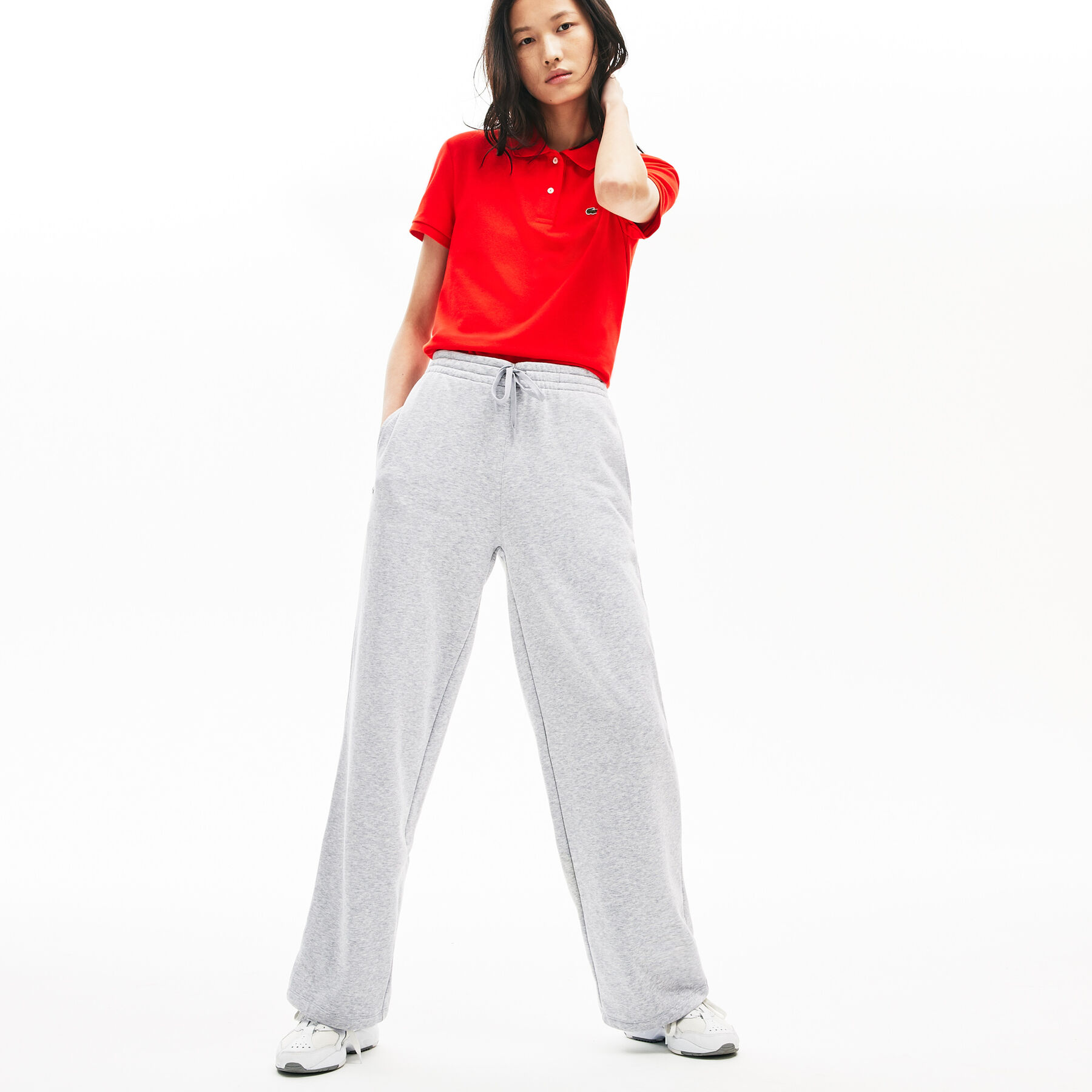 lacoste women s cotton fleece trackpants