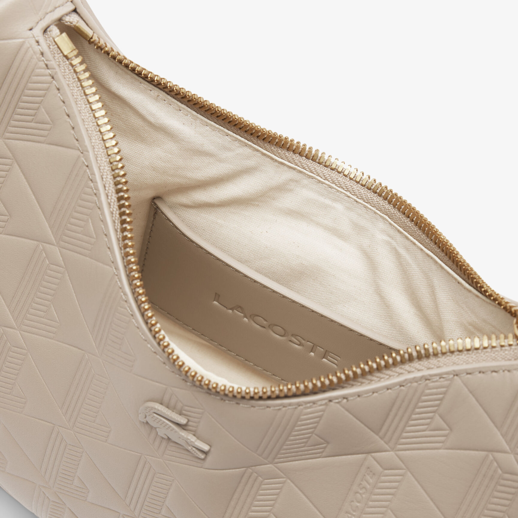 Maheki Embossed Leather Half Moon Purse