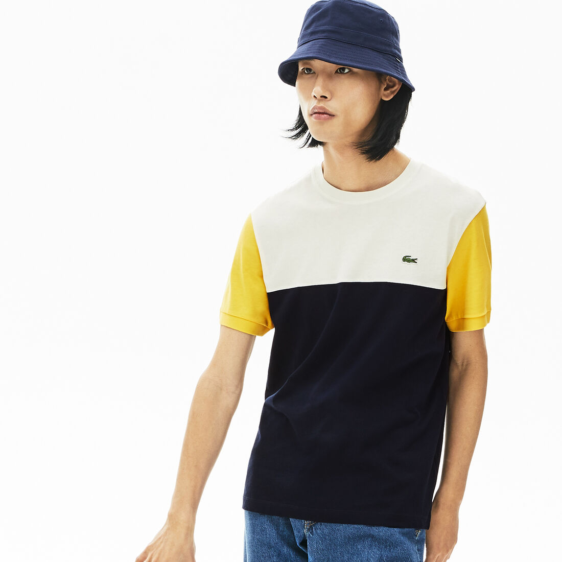 Men's Cotton Colourblock Crew Neck T-shirt Men's Cotton Colourblock Crew Neck T-shirt