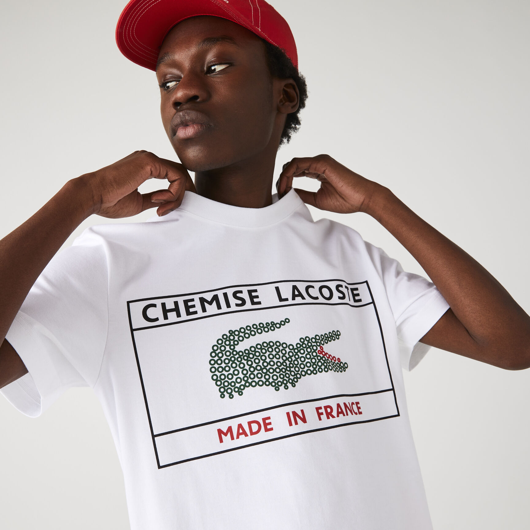 تيشيرت قطن عضوي بطبعة Made In France للرجال