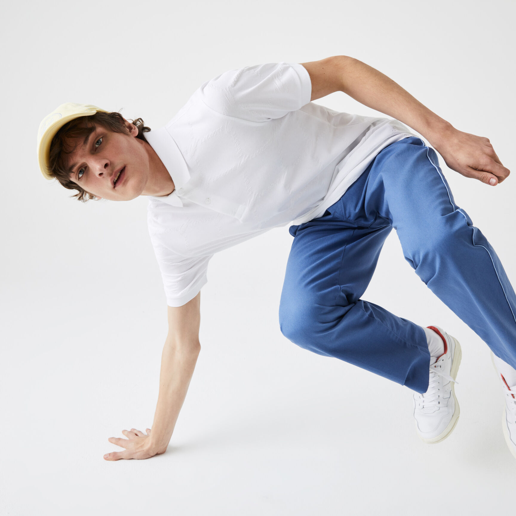 Men’s Lacoste LIVE Standard Fit Monogram Patterned Polo Men’s Lacoste LIVE Standard Fit Monogram Patterned Polo