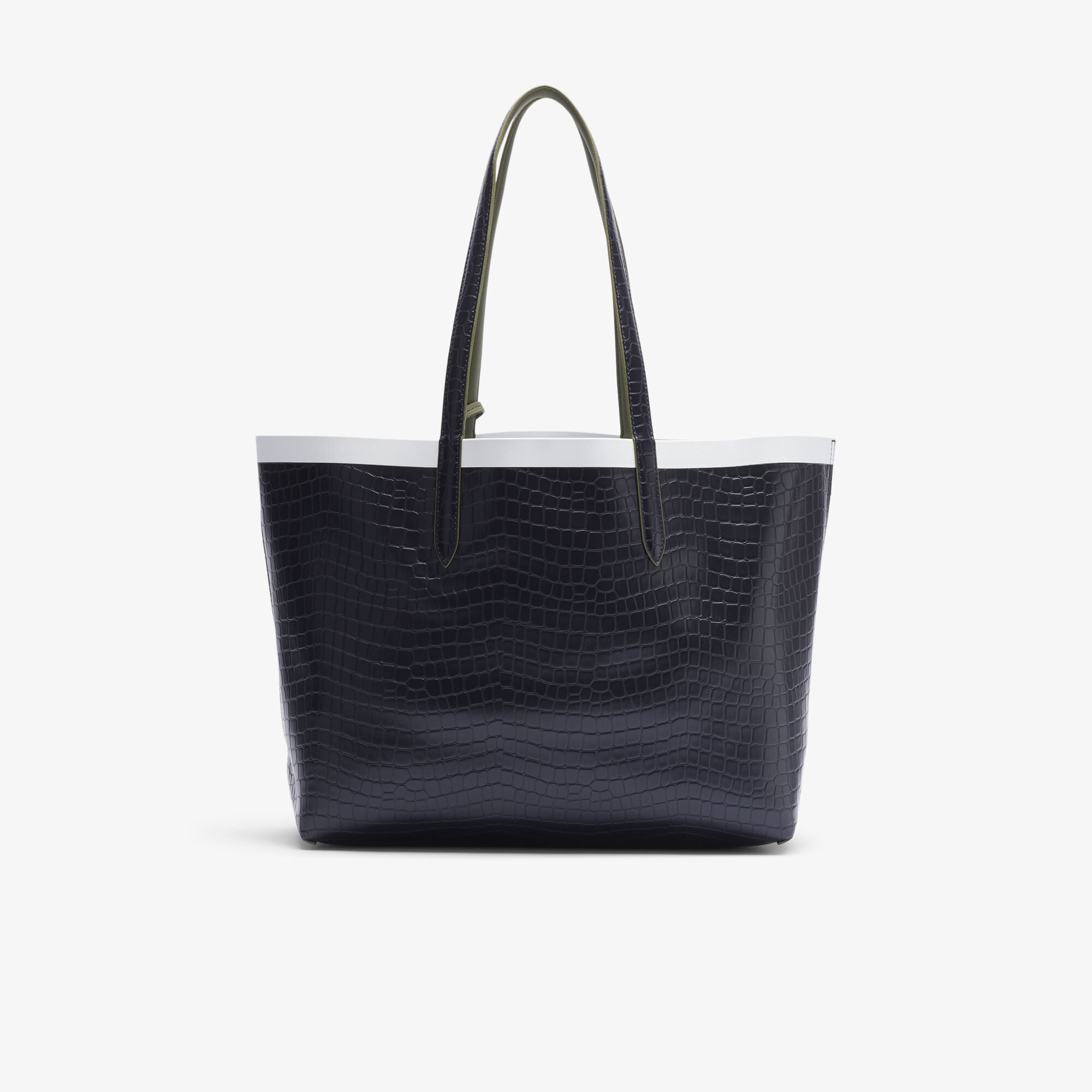 Anna Reversible Zipped Tote, Green | LACOSTE EG