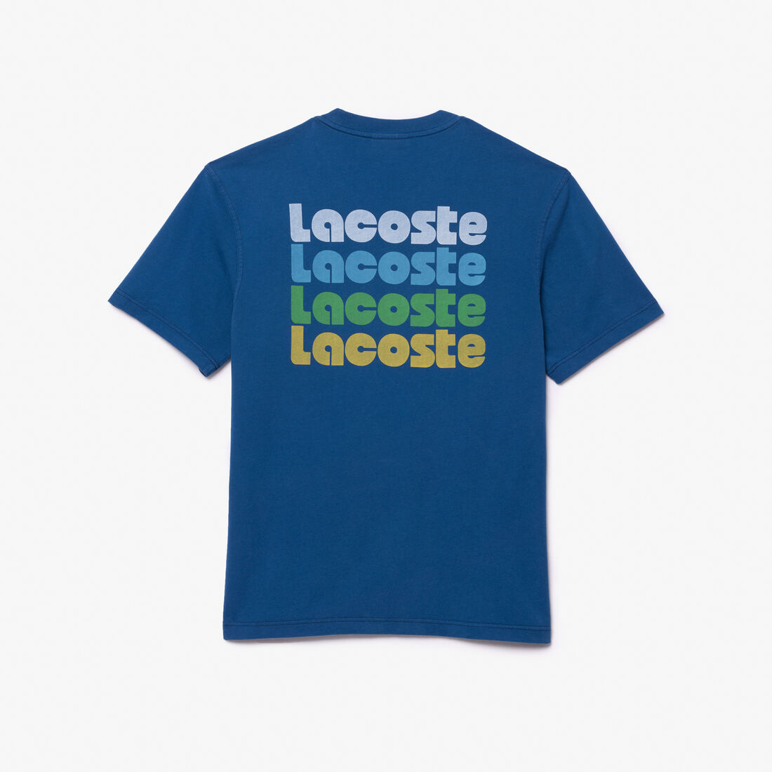 Washed Effect Ombré Lacoste Print T-shirt Washed Effect Ombré Lacoste Print T-shirt