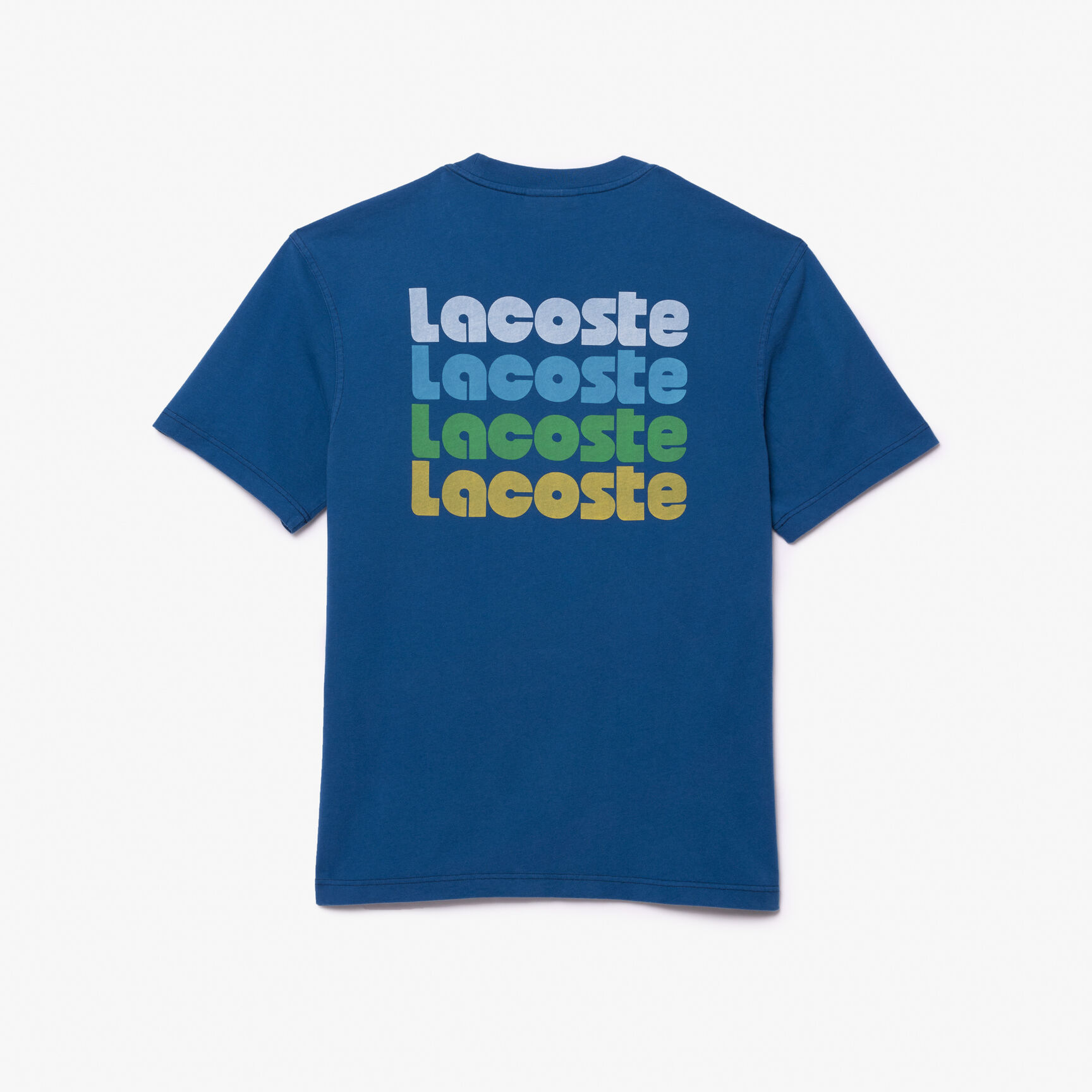 Washed Effect Ombré Lacoste Print T-shirt Washed Effect Ombré Lacoste Print T-shirt