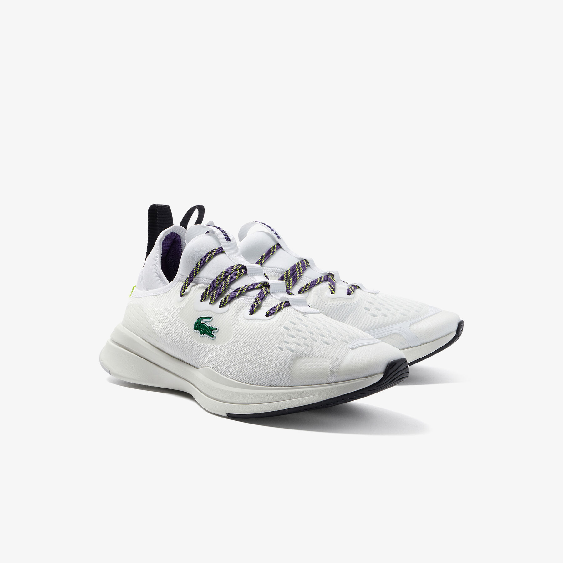 men s lacoste run spin comfort textile trainers