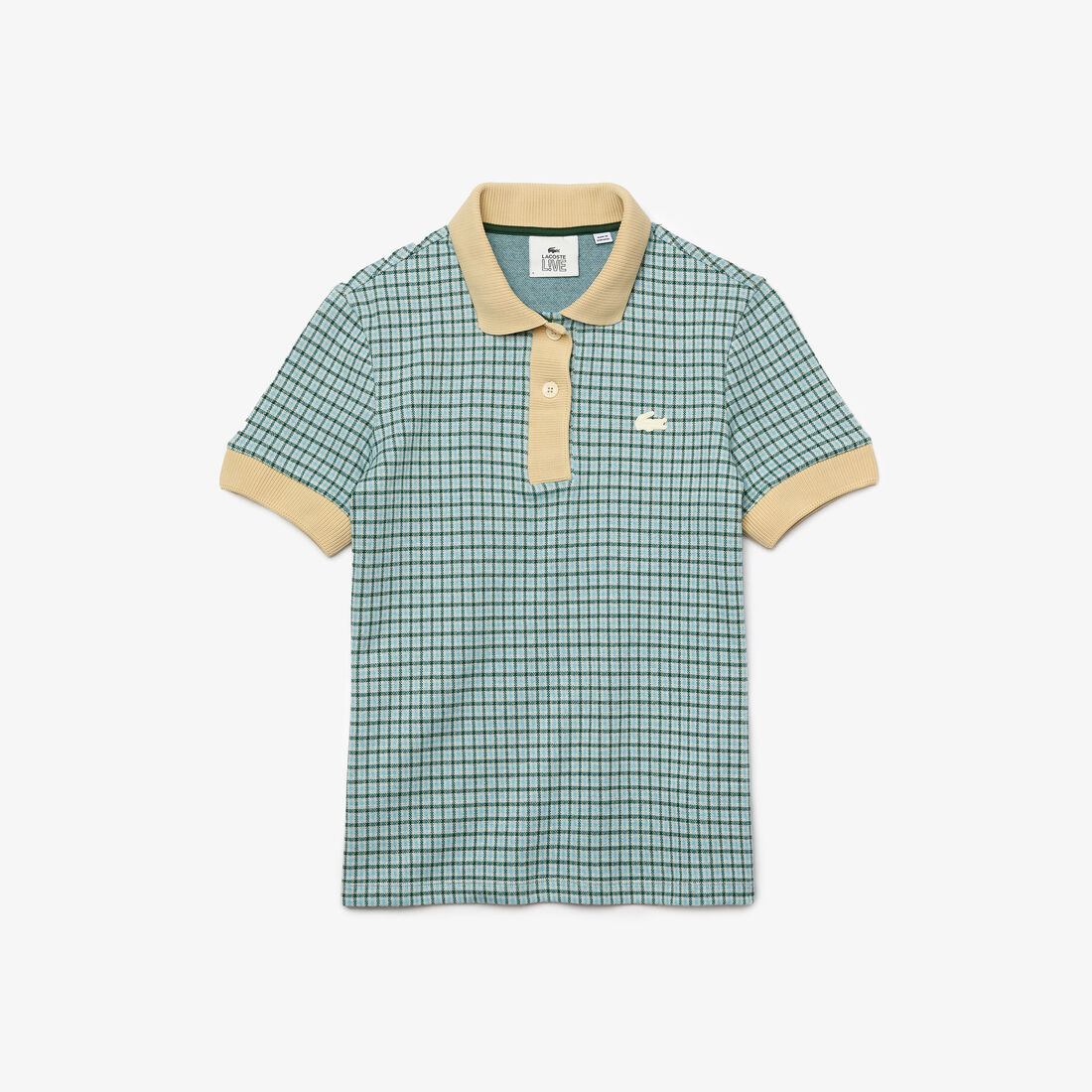 Women's Lacoste L!VE Slim Fit Checkered Cotton Blend Polo