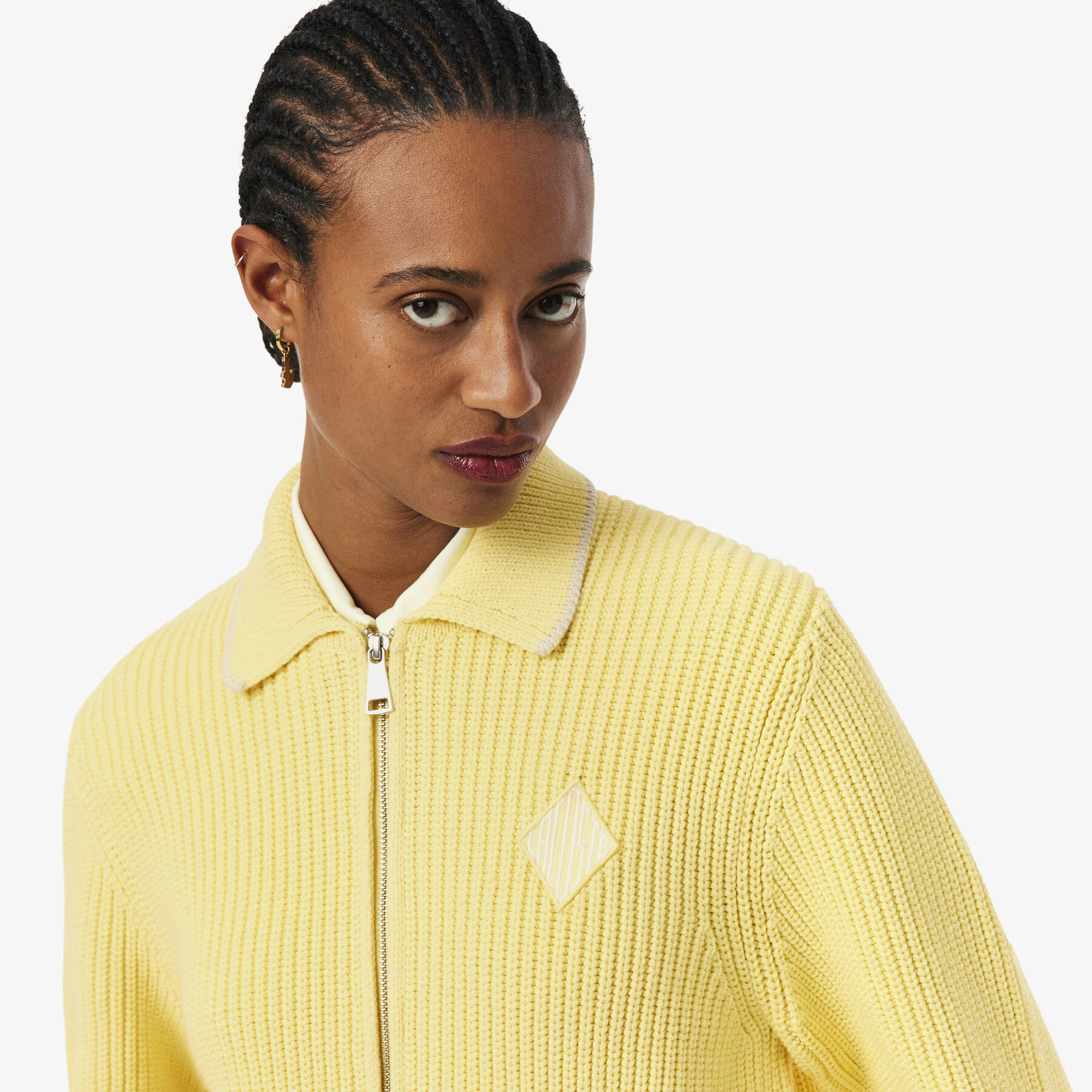 Zipped Cotton Badge Accent Sweater lacoste zipped cotton badge accent sweater