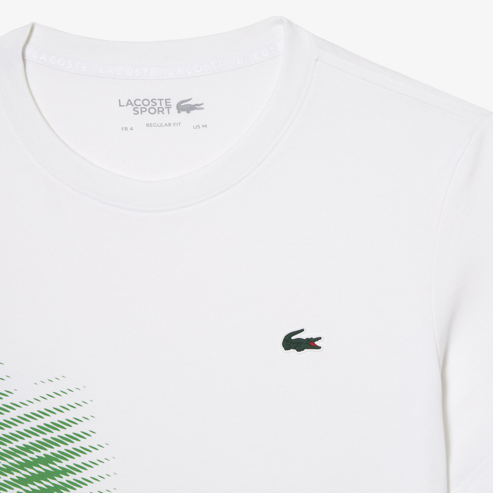 Men's Lacoste Sport Regular Fit T-shirt with Contrast Branding Men's Lacoste Sport Regular Fit T-shirt with Contrast Branding