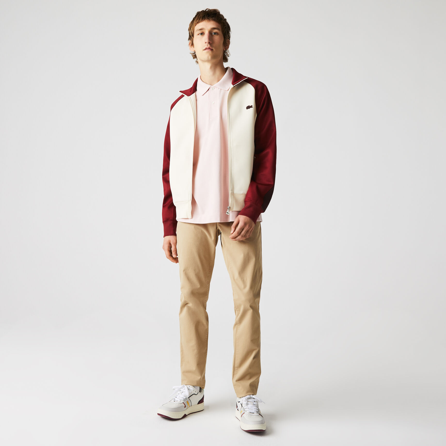 بنطال التشينو من الجبردين المرن بقصة ضيقة للرجال بنطال التشينو من الجبردين المرن بقصة ضيقة للرجال