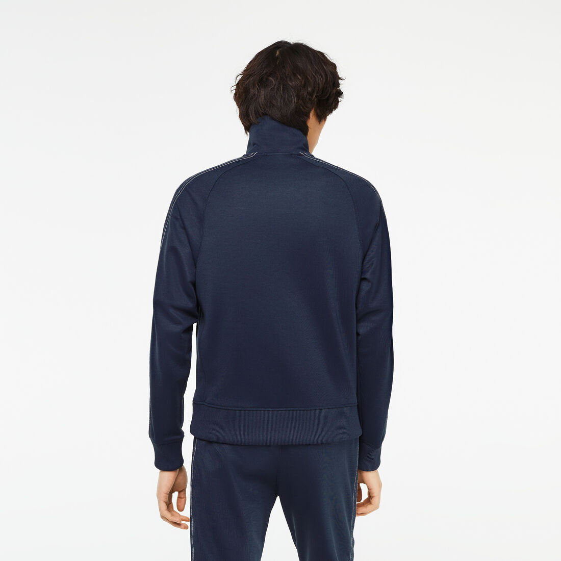 Men’s Lacoste Regular Fit Zipped Piqué Sweatshirt Men’s Lacoste Regular Fit Zipped Piqué Sweatshirt