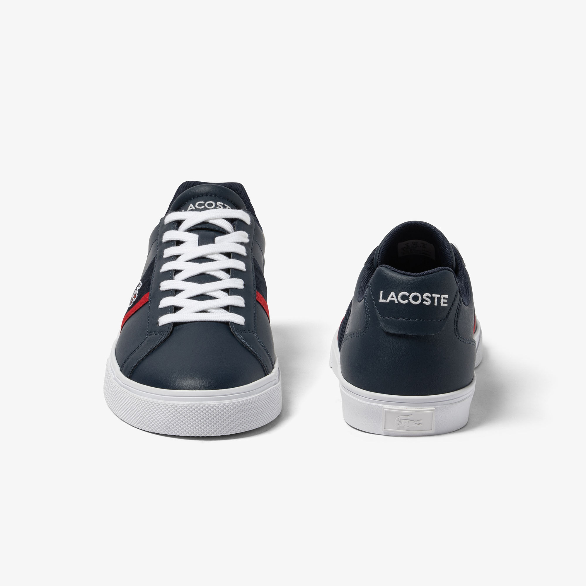 Buy Men s Lacoste Lerond Pro Leather Tricolour Trainers Lacoste EG