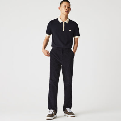 بولو Lacoste للرجال بقصة عادية من قطن بيكيه