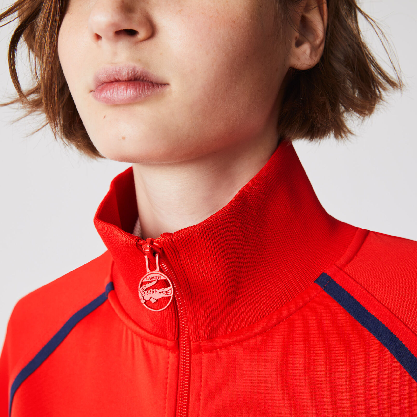 Women&rsquo;s Stand-Up Collar Vintage Style Zip Sweatshirt