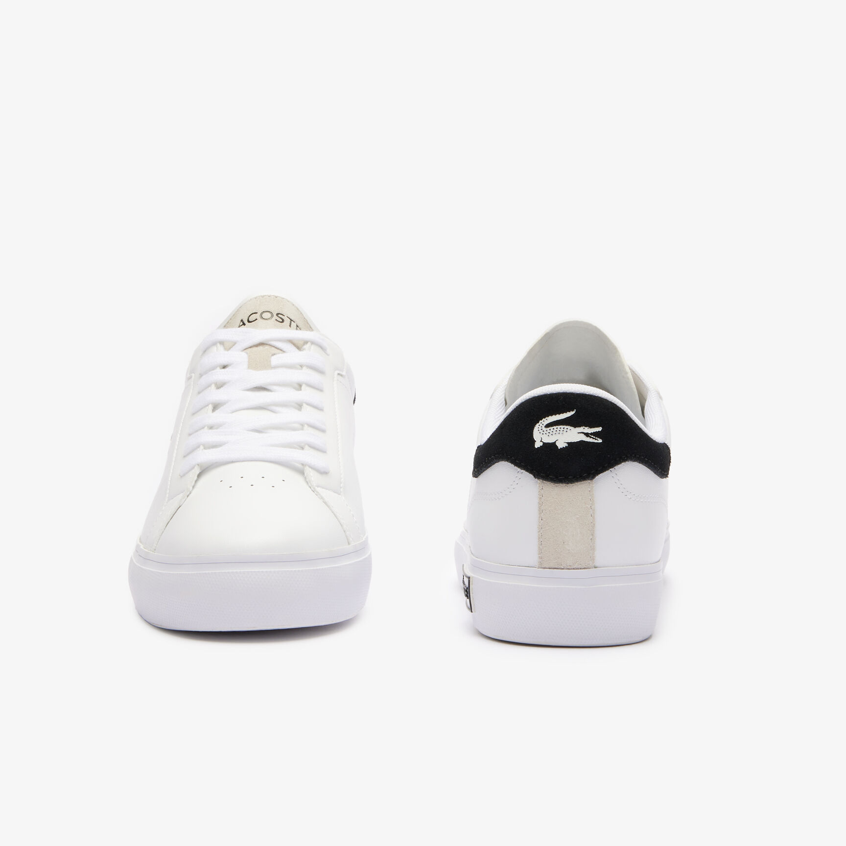 Men's Powercourt Logo Tongue Leather Trainers 