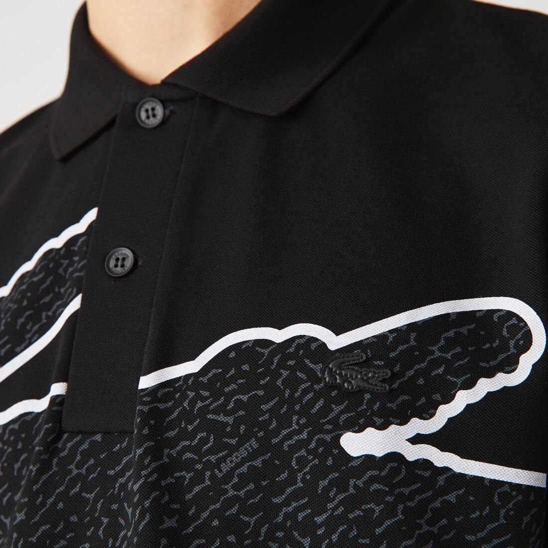 تيشيرت بولو لاكوست مطبوع قطن بيكيه مطاطي بقصة عادية للرجال تيشيرت بولو لاكوست مطبوع قطن بيكيه مطاطي بقصة عادية للرجال