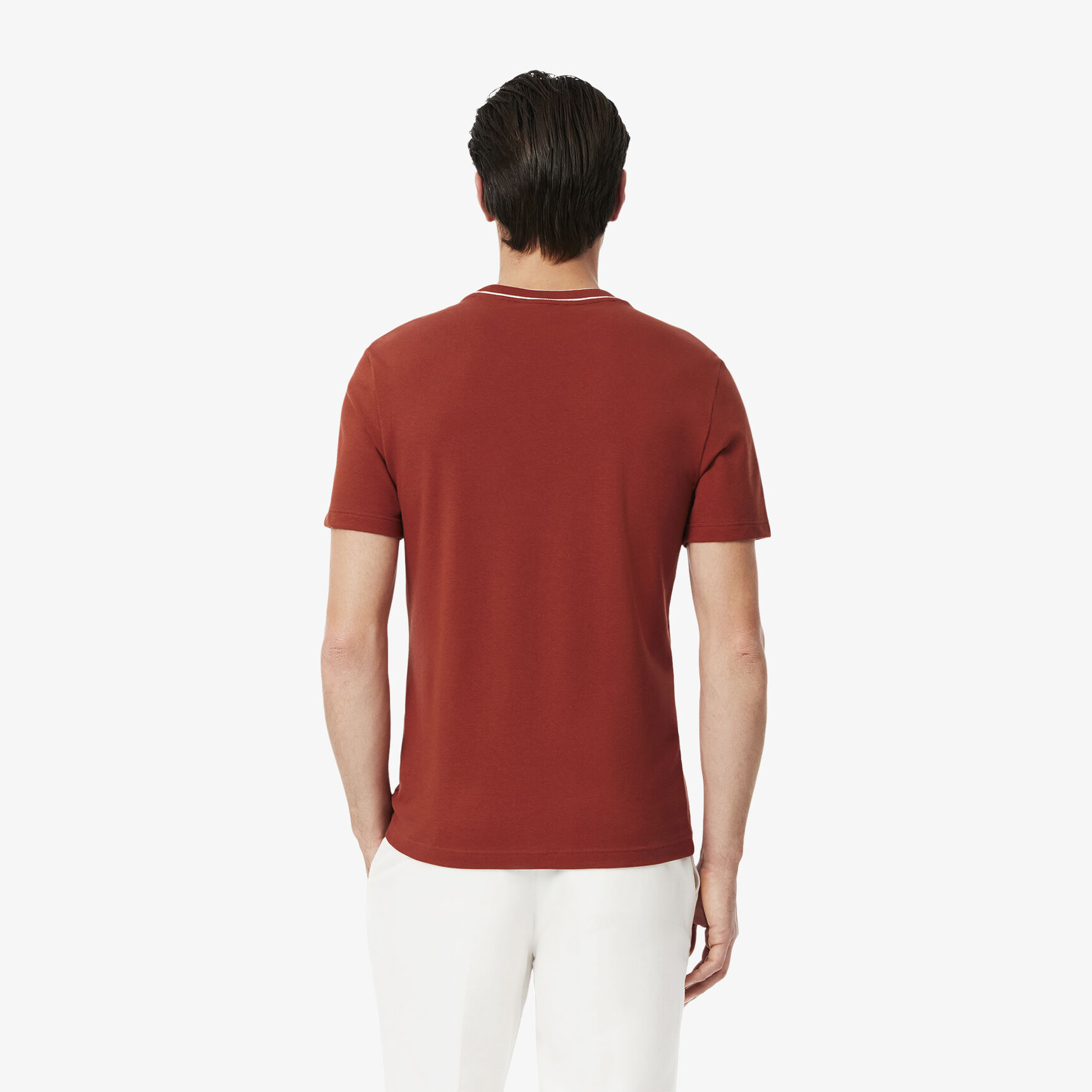 Stretch Pique Stripe Collar T-shirt Stretch Pique Stripe Collar T-shirt