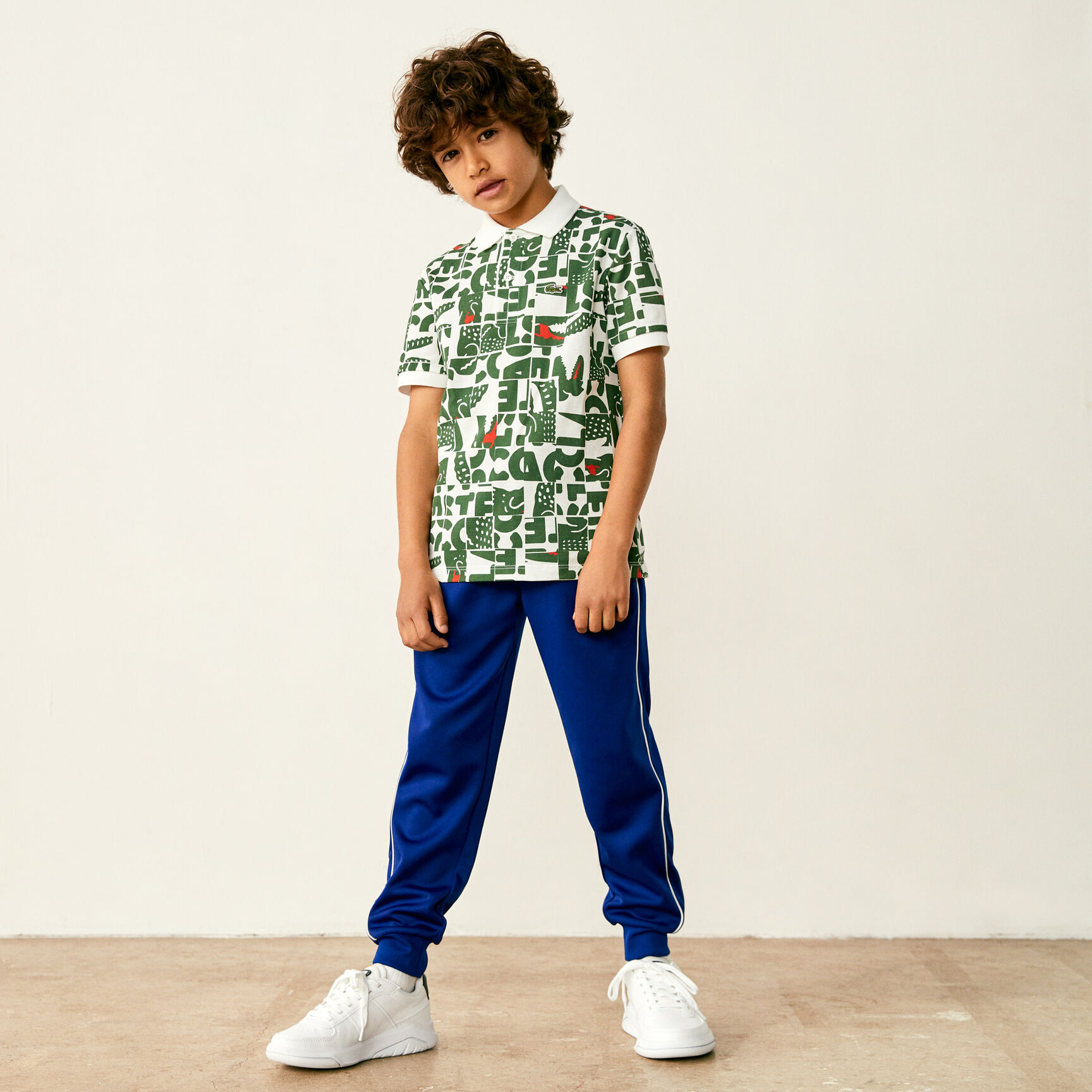 Boys' Heritage Lacoste Graphic Print Cotton Piqué Polo Shirt Boys' Heritage Lacoste Graphic Print Cotton Piqué Polo Shirt