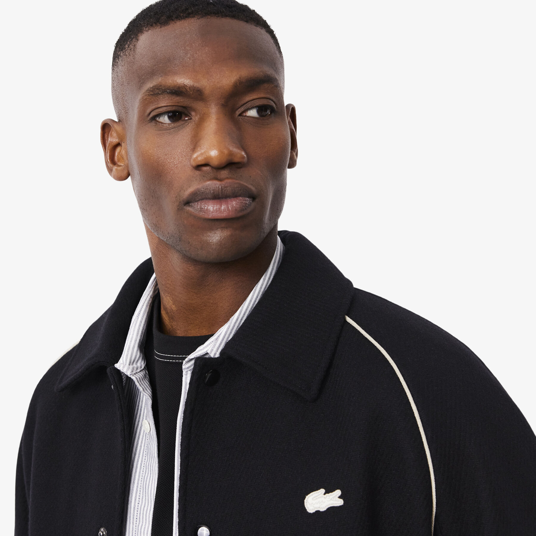 Badge Accent Wool Varsity Jacket lacoste badge accent wool varsity jacket