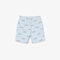 boys  lacoste shorts in printed organic cotton flannel