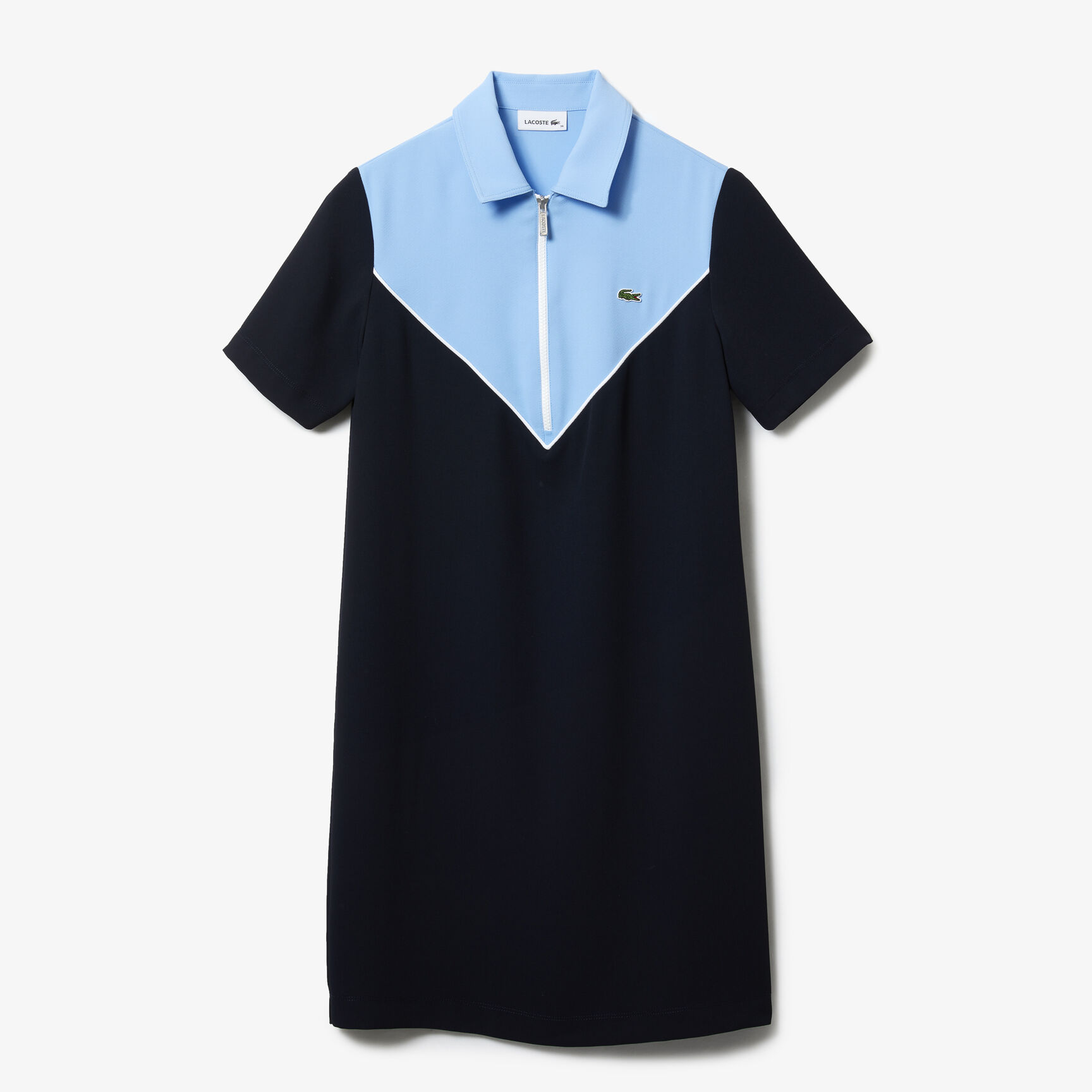 Women&rsquo;s Flowy Zip Collar Colorblock Polo Dress