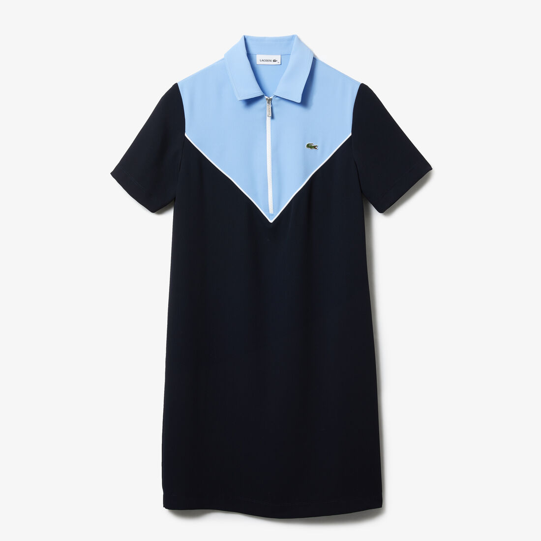 Women’s Flowy Zip Collar Colorblock Polo Dress Women’s Flowy Zip Collar Colorblock Polo Dress