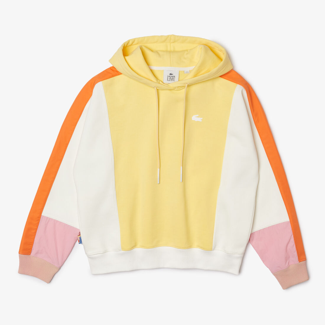 Women's Lacoste L!VE Hooded Colour-block Fleece Hoodie Women's Lacoste L!VE Hooded Colour-block Fleece Hoodie
