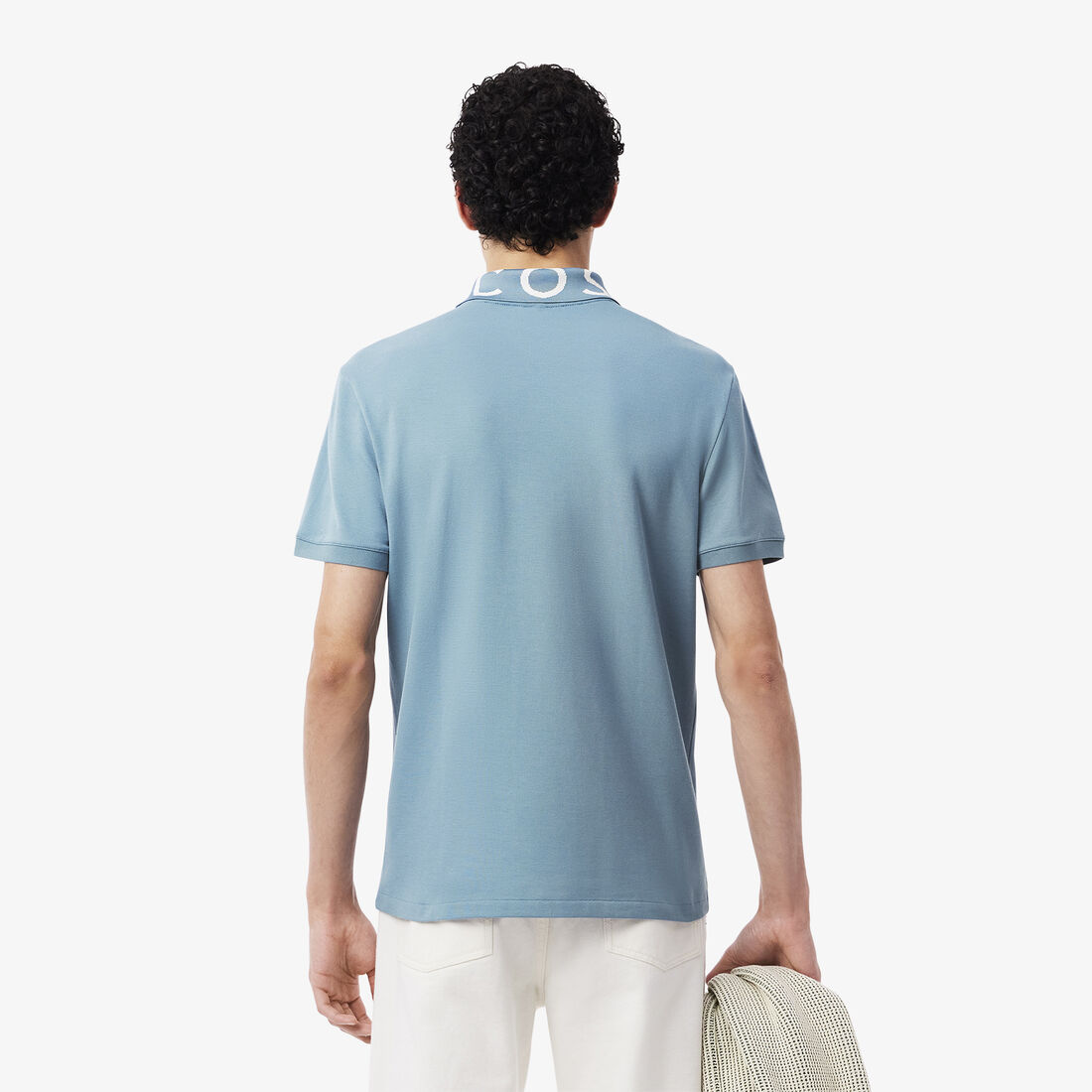 قميص بولو جاكار بقصة ضيقة قميص بولو جاكار بقصة ضيقة