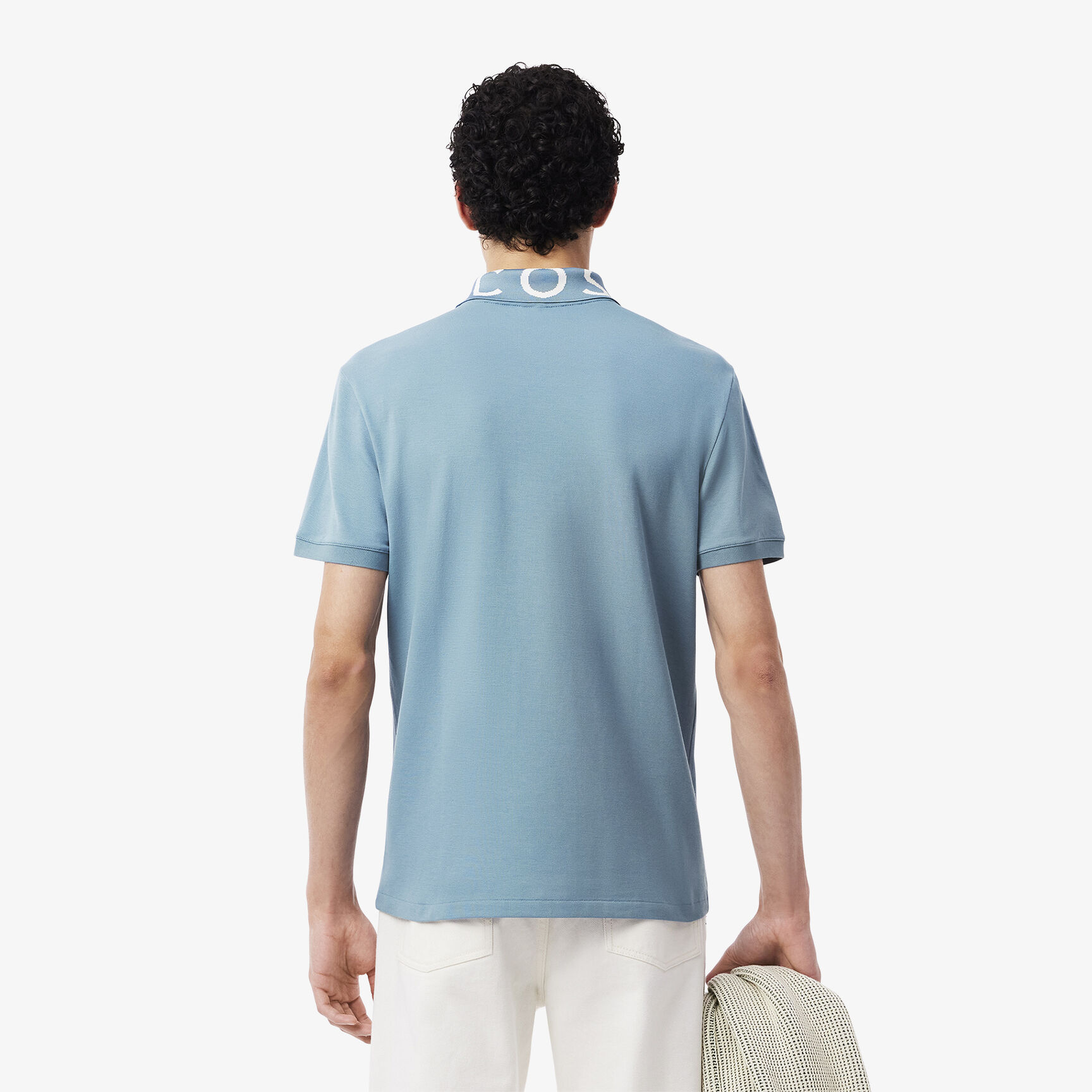 قميص بولو جاكار بقصة ضيقة قميص بولو جاكار بقصة ضيقة