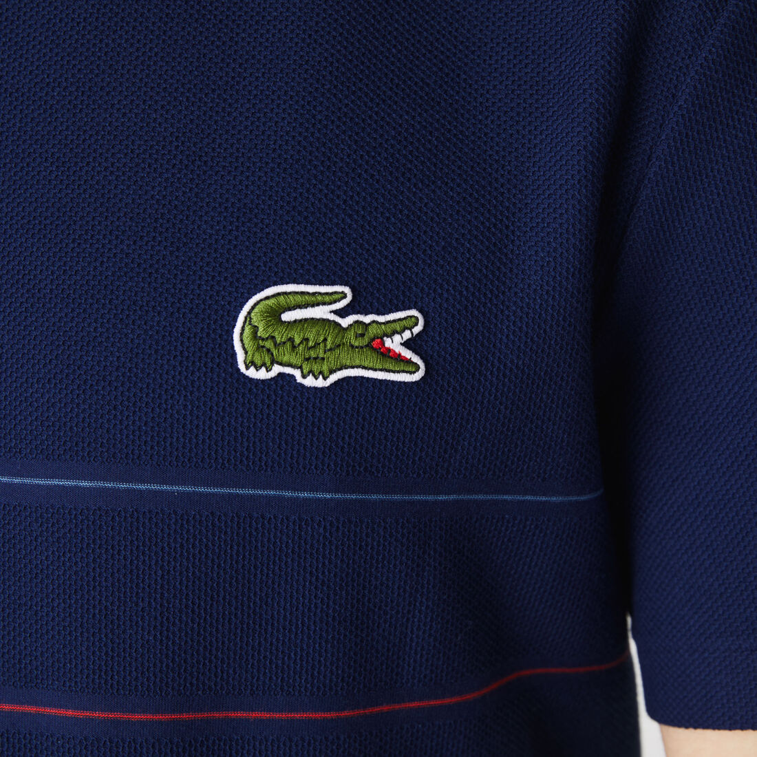 Men's Made In France Textured Striped Organic Cotton T-shirt Men's Made In France Textured Striped Organic Cotton T-shirt