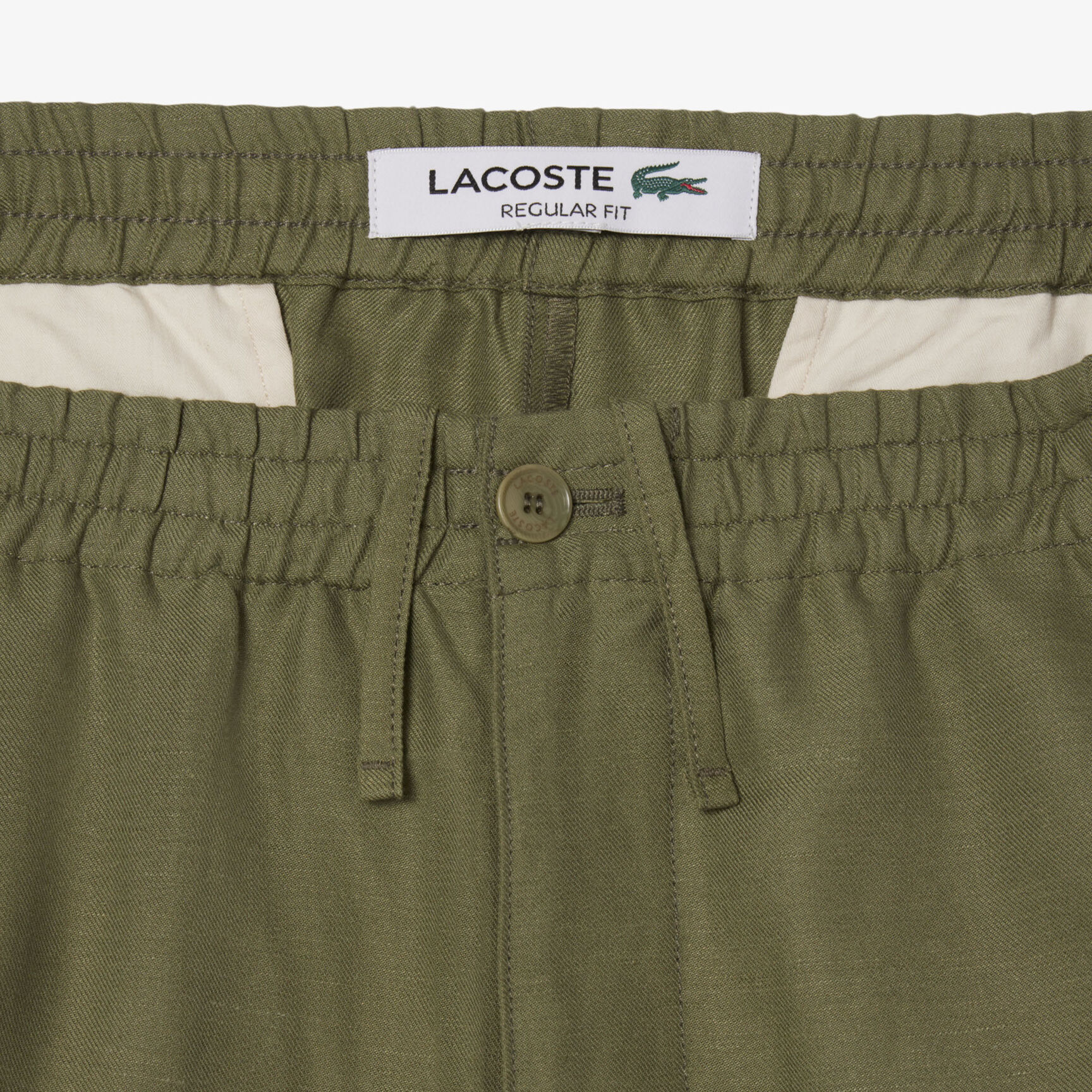 Regular Fit Linen Twill Pants