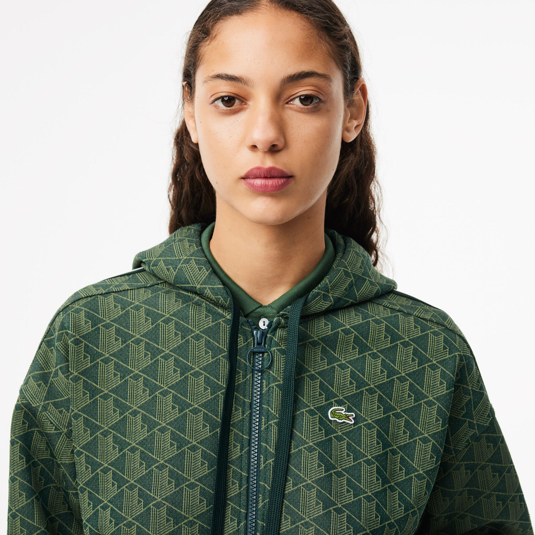 Jacquard Monogram Hoodie lacoste jacquard monogram hoodie