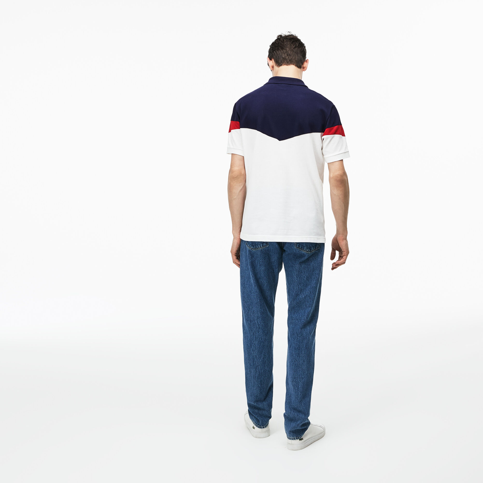 Men's Lacoste Classic Fit Colourblock Cotton Petit Piqué Polo Shirt