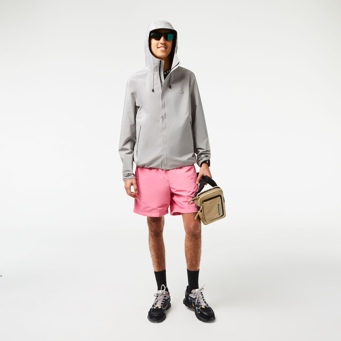 Men's Lacoste Waterproof Short Sportsuit Track Jacket Men's Lacoste Waterproof Short Sportsuit Track Jacket