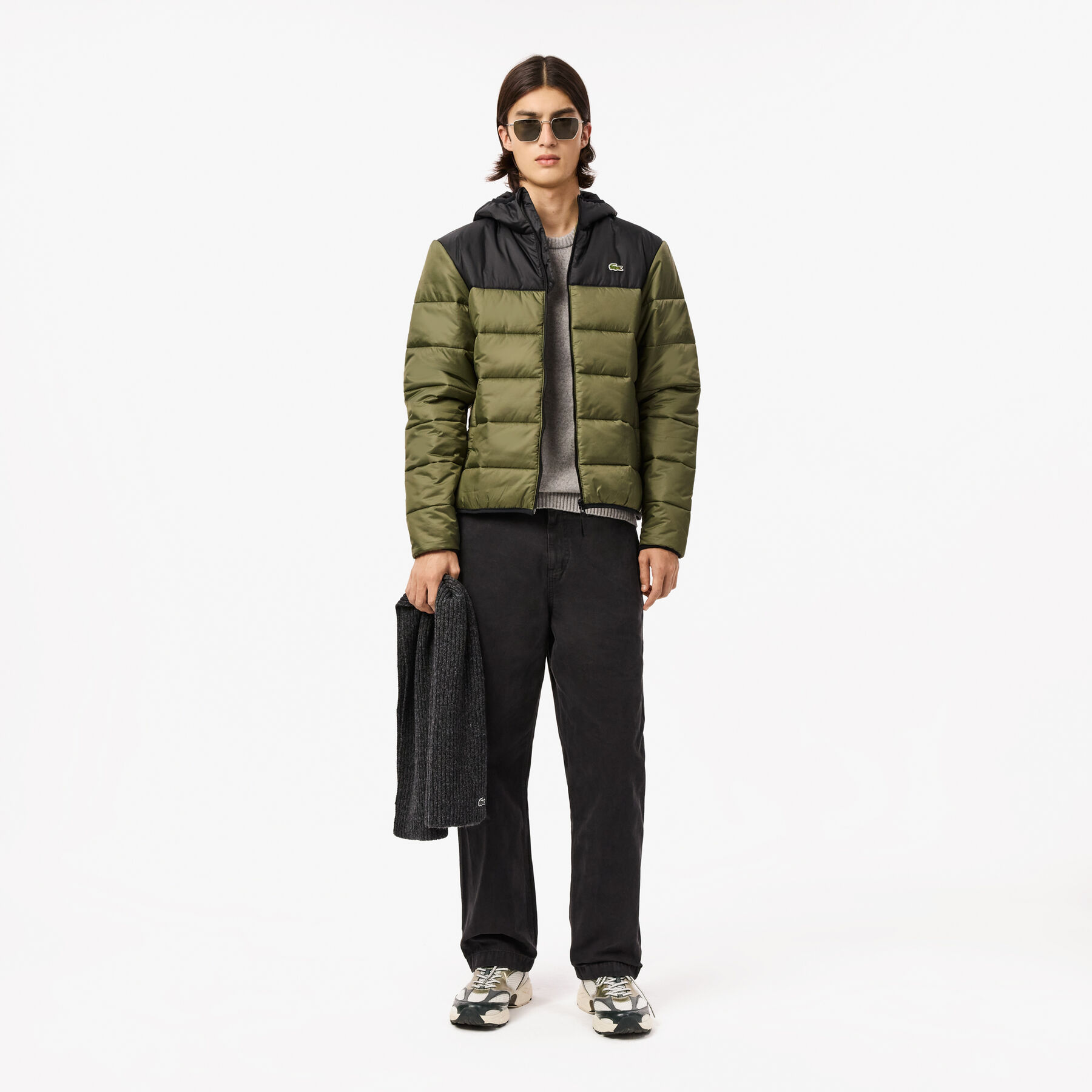 Water-Repellent Quilted Puffed Jacket lacoste water repellent quilted puffed jacket