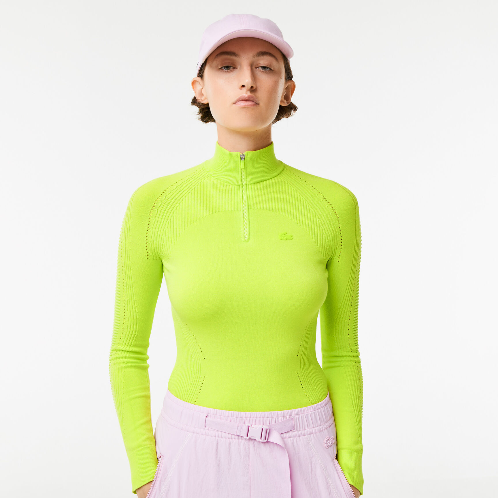 Women's Lacoste Zip Neck Wool Sweater Women's Lacoste Zip Neck Wool Sweater