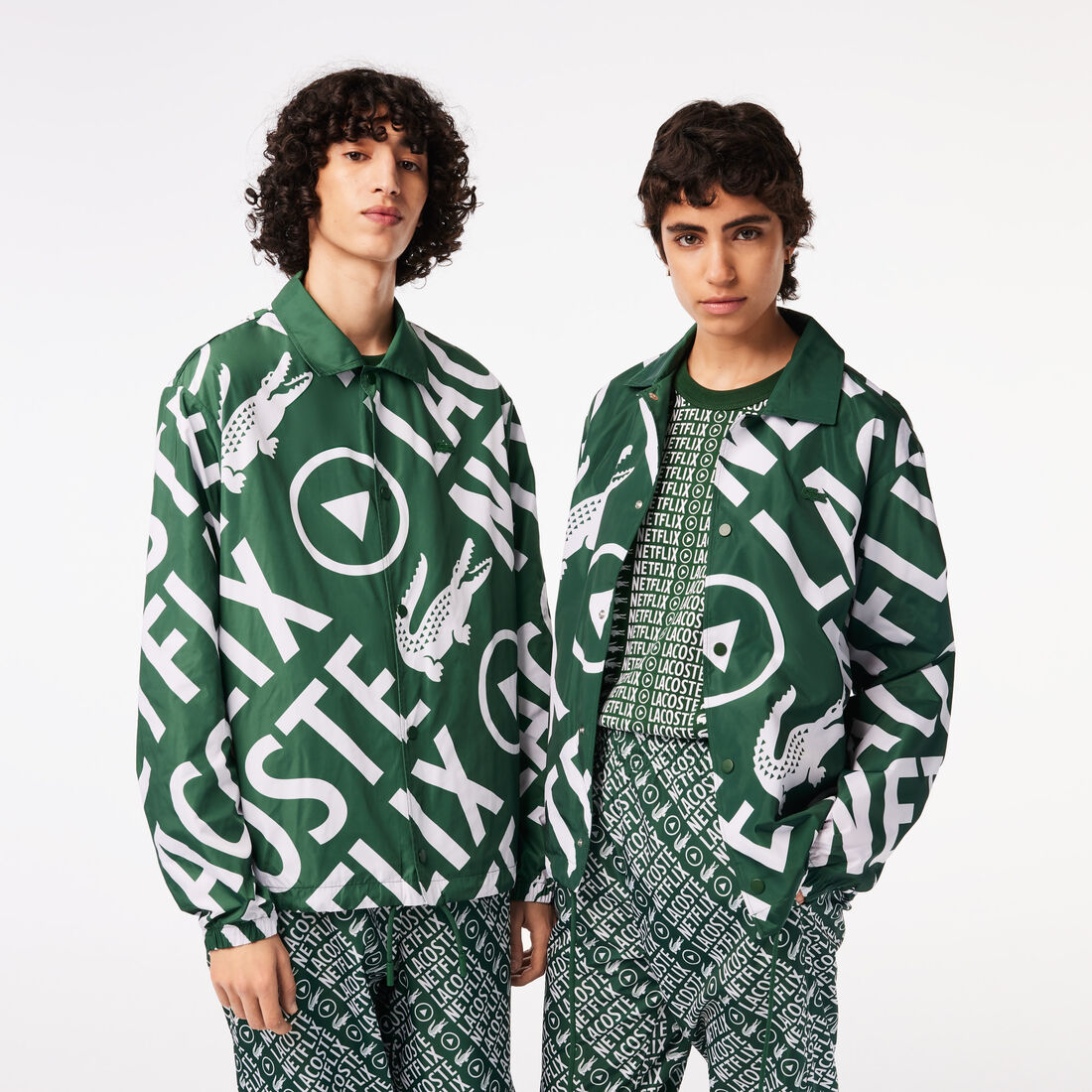 Unisex Lacoste x Netflix Printed Polo Jacket