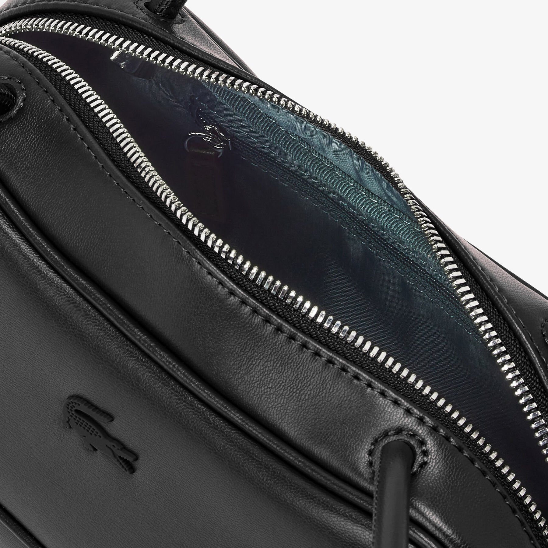 lacoste lora leather shoulder bag
