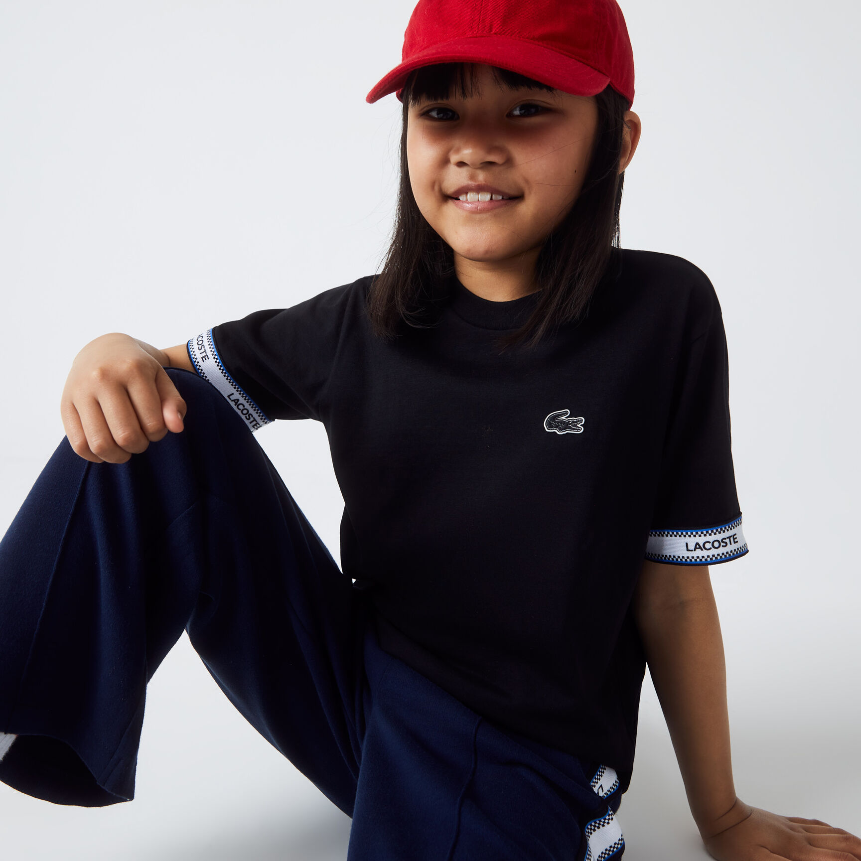 Girls' Lacoste Branded Short T-shirt Girls' Lacoste Branded Short T-shirt