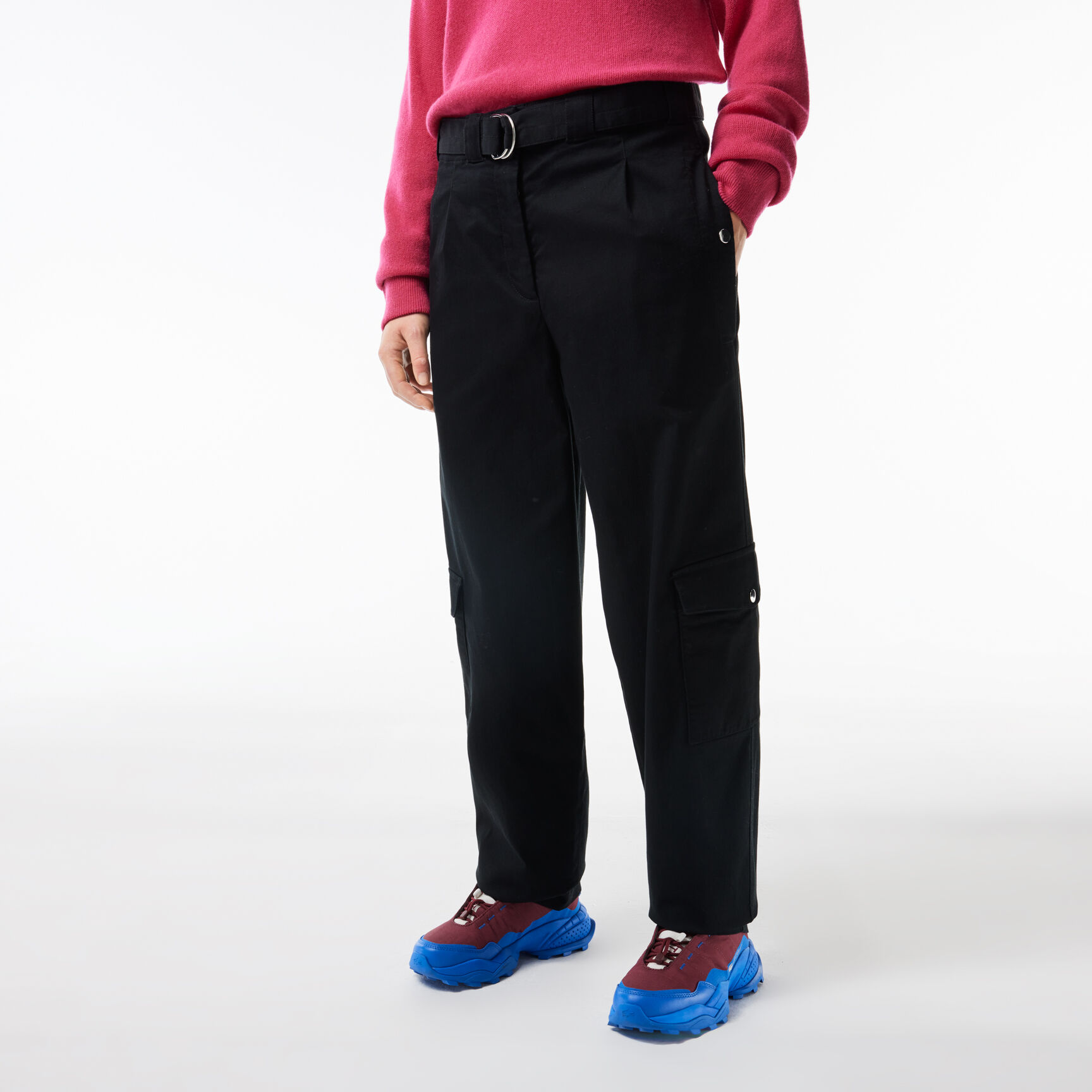 قميص لاكوست × باندير بوبلين قطني مخطط قميص لاكوست × باندير بوبلين قطني مخطط