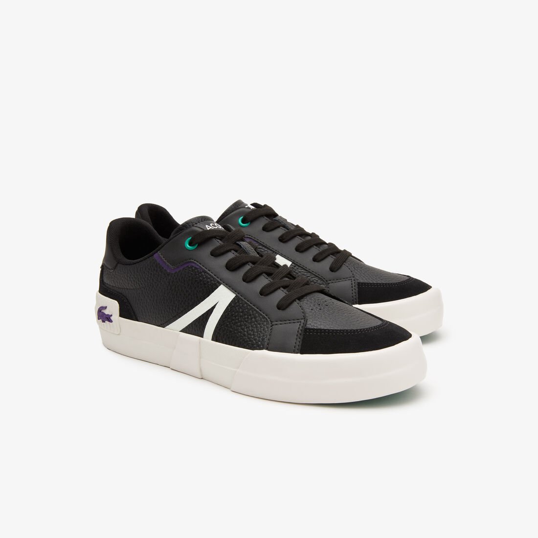 Men's Lacoste L004 Leather Colour-Pop Trainers Men's Lacoste L004 Leather Colour-Pop Trainers