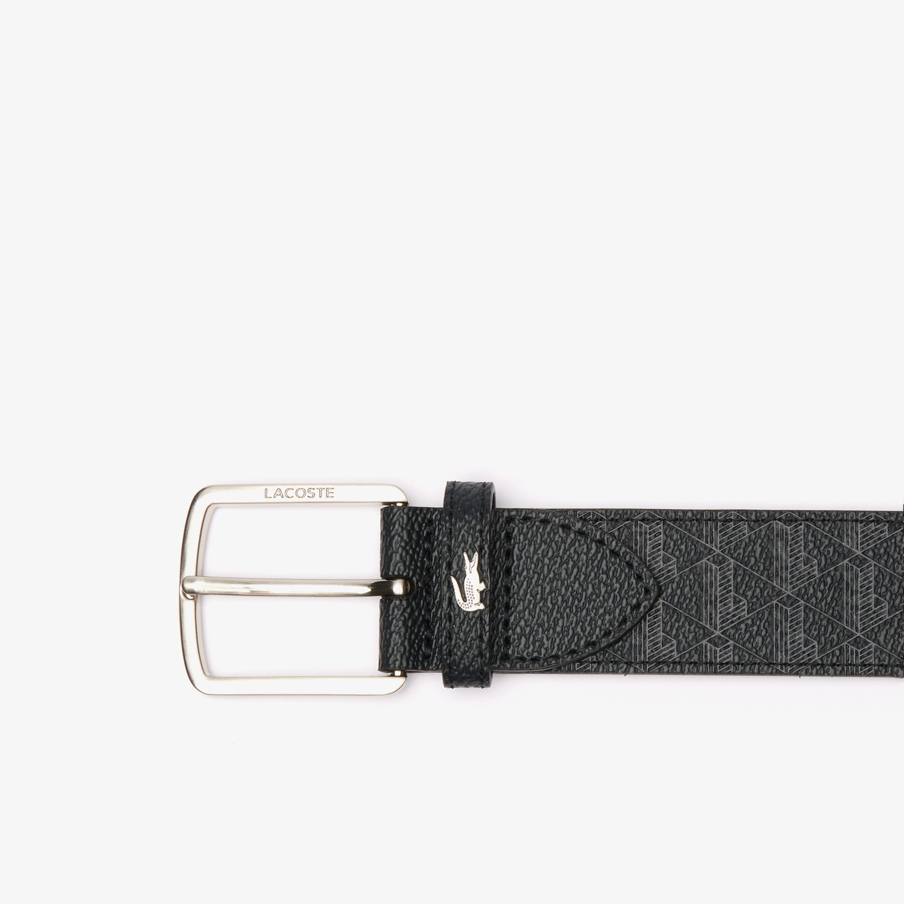 The Blend Monogram Print Belt lacoste the blend monogram print belt