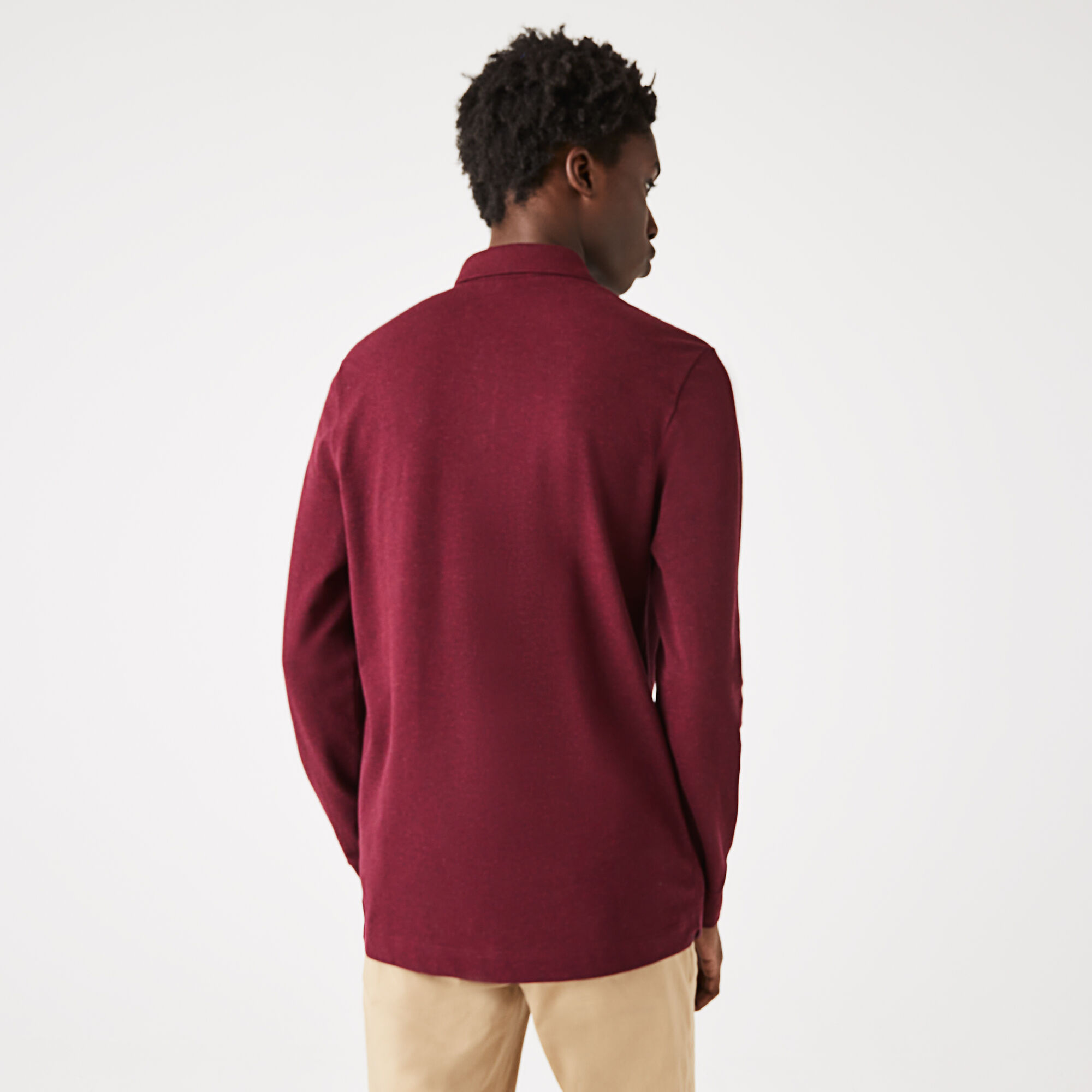 تيشيرت بولو مطاطي بقصة كلاسيكية وأكمام طويلة للرجال مجموعة Lacoste Paris تيشيرت بولو مطاطي بقصة كلاسيكية وأكمام طويلة للرجال مجموعة Lacoste Paris