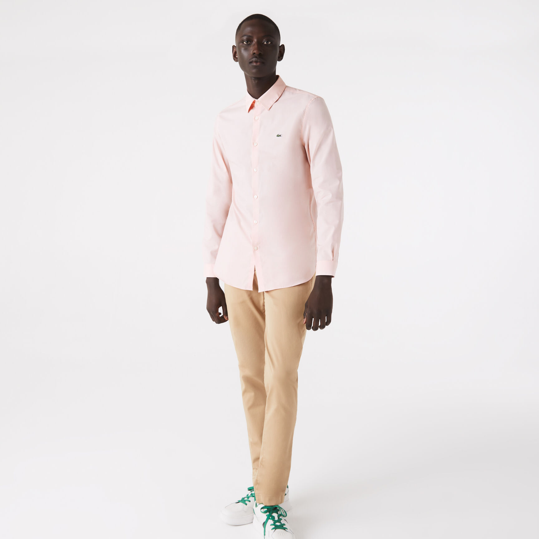 Men's Slim Fit Stretch Cotton Poplin Shirt