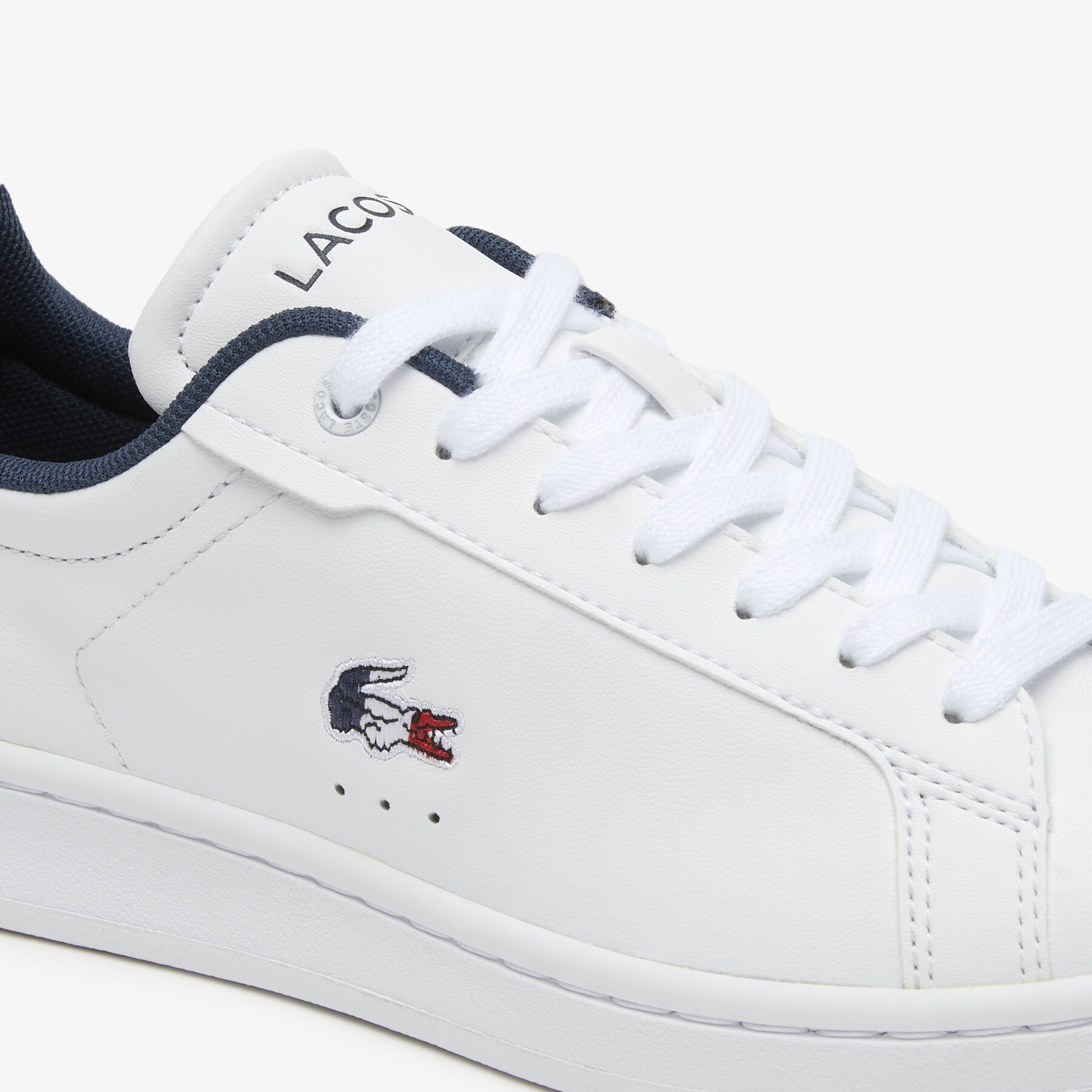 women s lacoste carnaby pro leather tricolour trainers